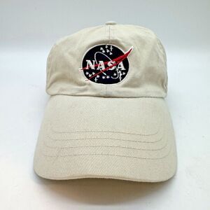 NASA Logo National Aeronautics Space Administration Cap MV Sport Tan Strapback
